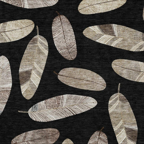 10 X 14 Botanical Leaf Polyester Area Rug Stain Resistant for Patio and Living Room