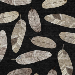 10 X 14 Botanical Leaf Polyester Area Rug Stain Resistant for Patio and Living Room