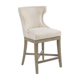 Madison Park Carson Transitional Counter Stool with Swivel Seat MP104-0512 Cream