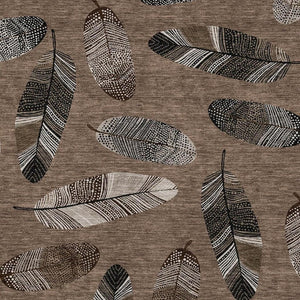 8x10 Botanical Leaves Polyester Area Rug Washable Stain Resistant Indoor Outdoor Use