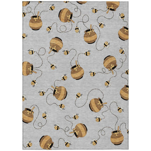 HomeRoots 10 Ft X 14 Ft Geometric Polyester Area Rug for Indoor Outdoor Living Spaces 735133