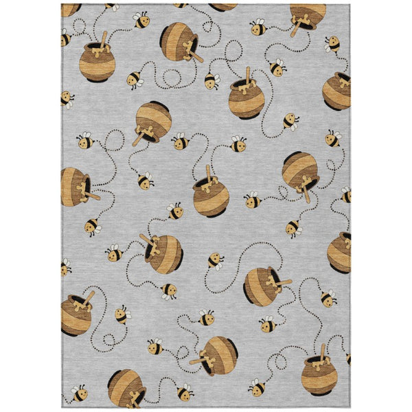 HomeRoots 10 Ft X 14 Ft Geometric Polyester Area Rug for Indoor Outdoor Living Spaces 735133