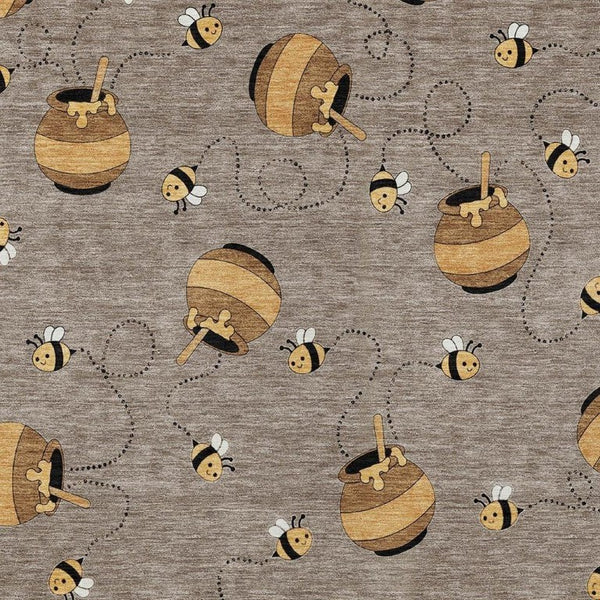 8 Ft X 10 Ft Taupe Beige Geometric Polyester Area Rug for Patio or Living Room