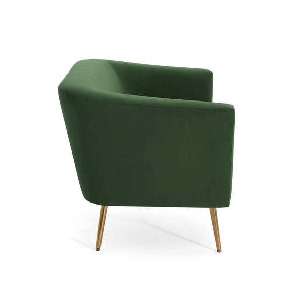 English Elm Christopher Knight Home® - LOVESEAT modern 51" two-seater with textured fabric, firm foam & sinuous springs, sleek black legs for compact spaces Retro Green 74868.00IRNFRGRN