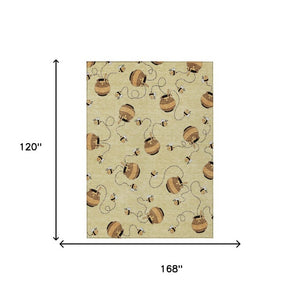 10 Foot Geometric Polyester Area Rug Washable Stain Resistant for Patio or Living Room