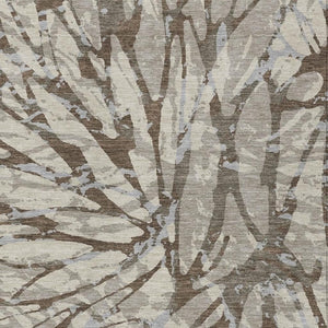 8 X 10 Abstract Taupe Teal Washable Polyester Rug for Patio Porch or Living Room