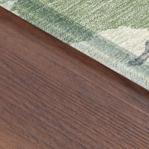 HomeRoots 8 Foot Round Abstract Polyester Rug Washable Stain Resistant for Indoor Outdoor Use 735197