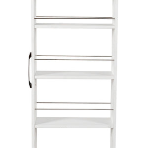 English Elm 7 Tier Rolling Slim Kitchen Organizer with Open Shelves and Casters for Narrow Spaces W331P374571