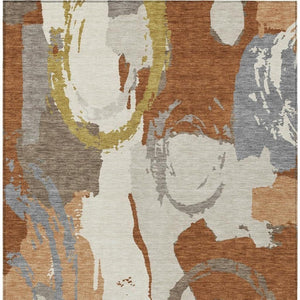 8x10 Abstract Polyester Area Rug Stain Resistant Indoor Outdoor Patio Living Room