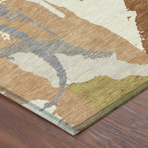 8x10 Abstract Polyester Area Rug Stain Resistant Indoor Outdoor Patio Living Room