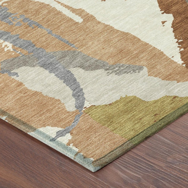 8x10 Abstract Polyester Area Rug Stain Resistant Indoor Outdoor Patio Living Room