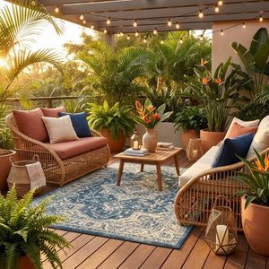 8 Ft Round Abstract Polyester Area Rug Washable Stain Resistant Indoor Outdoor Taupe Ivory