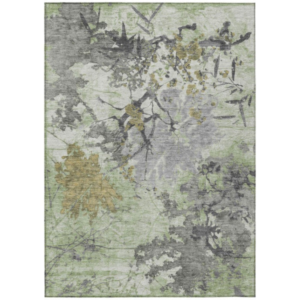 HomeRoots 5 X 8 Abstract Indoor Outdoor Area Rug Washable Polyester for Patio or Living Room 735244