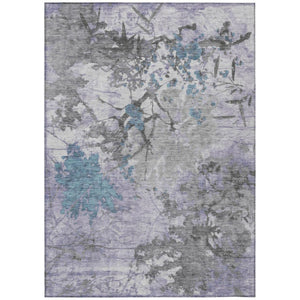 HomeRoots 5 X 8 Abstract Polyester Area Rug Washable for Indoor Outdoor Patio Living Room 735256