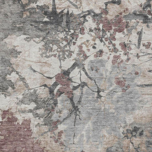 5x8 Abstract Taupe Green Polyester Area Rug Stain Resistant Indoor Outdoor Patio