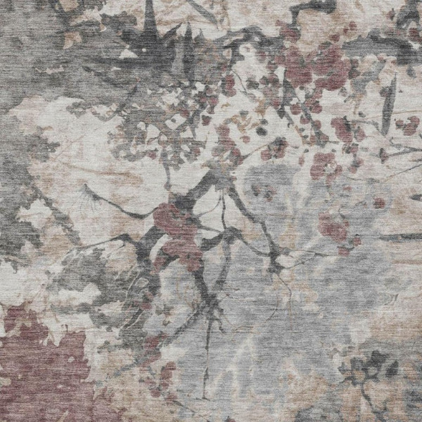 5x8 Abstract Taupe Green Polyester Area Rug Stain Resistant Indoor Outdoor Patio