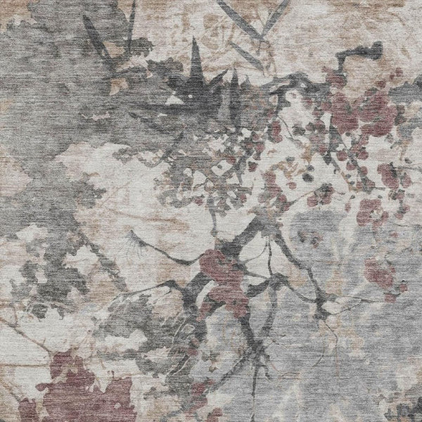8 Ft X 10 Ft Abstract Taupe Green Polyester Washable Indoor Outdoor Area Rug