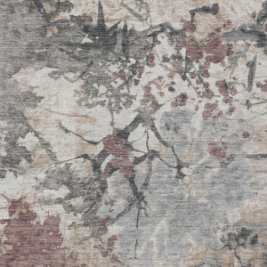 9 X 12 Abstract Taupe Green Polyester Indoor Outdoor Washable Area Rug Patio