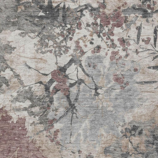 9 X 12 Abstract Taupe Green Polyester Indoor Outdoor Washable Area Rug Patio