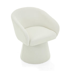 English Elm Christopher Knight Home® - Modern Swivel Narrow Corduroy Accent Chair with 360° Rotation, Compact Barrel Seat, 300 lb Capacity, Beige Comfort N765P292088B