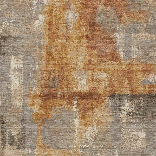 10 X 14 Abstract Taupe Gray Polyester Area Rug Stain Resistant Indoor Outdoor