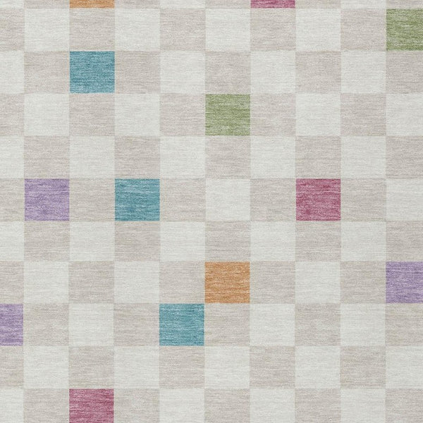 8 X 10 Pearl Ivory Geometric Polyester Area Rug Washable Stain Resistant Patio