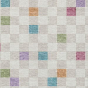 8 X 10 Pearl Ivory Geometric Polyester Area Rug Washable Stain Resistant Patio