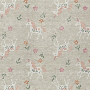 5x8 Beige Gray Floral Polyester Area Rug Washable for Indoor Outdoor Spaces