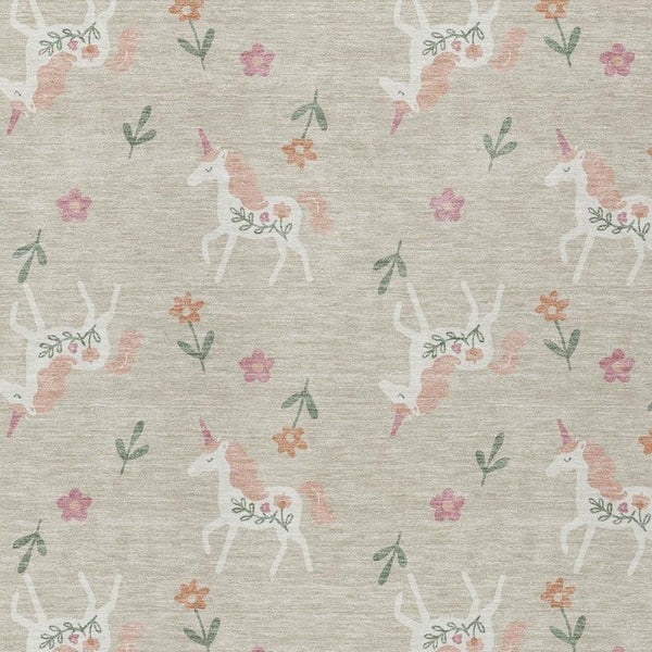 5x8 Beige Gray Floral Polyester Area Rug Washable for Indoor Outdoor Spaces