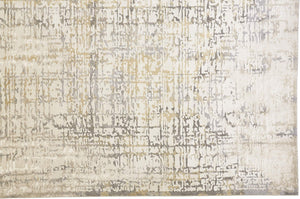 Feizy Rugs Waldor Abstract Area Rug Turkish High-Low Pile Ivory Gold Gray Living Room 7353683FBGE000F00