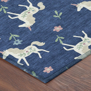8 Foot Round Floral Polyester Rug Stain Resistant for Indoor Outdoor Spaces