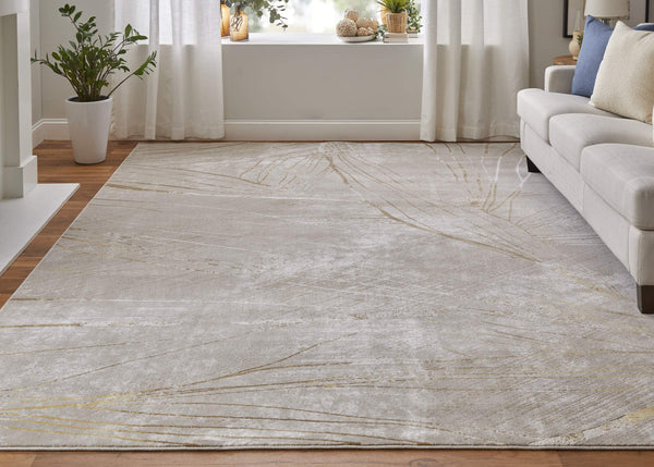 Feizy Rugs Waldor Abstract High-Low Pile Turkish Area Rug for Living and Dining Rooms 8' x 10' 73539NBFIVYBGEF00