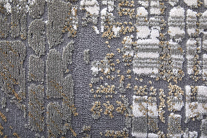 Feizy Rugs Waldor Abstract High-Low Pile Area Rug Turkish Woven Neutral Tones for Living Rooms 73539NDFIVYGRYF00
