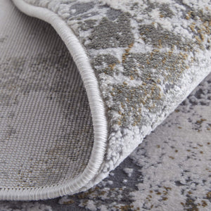 Feizy Rugs Waldor Abstract High-Low Pile Area Rug Turkish Woven Neutral Tones for Living Rooms 73539NDFIVYGRYF00