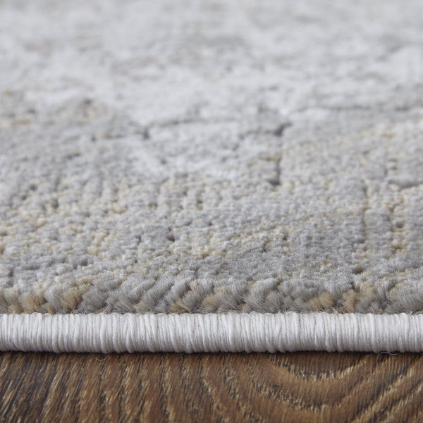 Feizy Rugs Waldor Abstract High-Low Pile Area Rug Turkish Woven Neutral Tones for Living Rooms 73539NDFIVYGRYF00