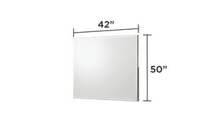 English Elm Olivia Semi-Gloss White Wood Mirror — Contemporary Minimalist Frame, Large Reflection to Brighten Room B009P241737