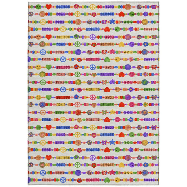 9 X 12 Geometric Polyester Area Rug Stain Resistant for Patio Porch and Living Room