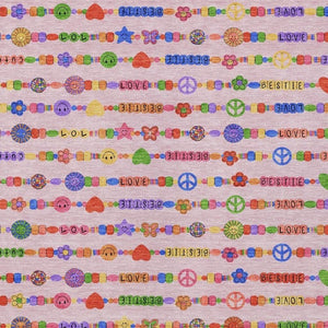 5x8 Washable Polyester Geometric Rug for Patio Porch or Living Room in Pink and Green