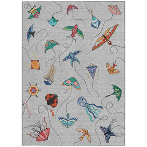 8 Ft X 10 Ft Geometric Polyester Area Rug Washable Stain Resistant Patio Decor