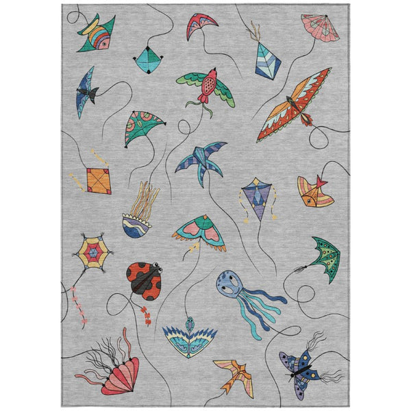 8 Ft X 10 Ft Geometric Polyester Area Rug Washable Stain Resistant Patio Decor