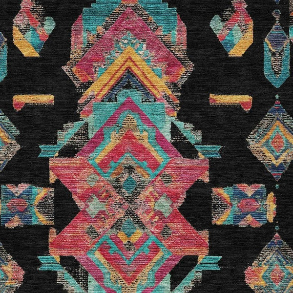 8 X 10 Tribal Geometric Polyester Area Rug Stain Resistant for Patio or Living Room