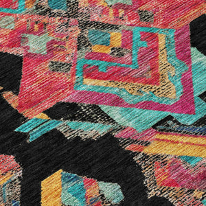 8 X 10 Tribal Geometric Polyester Area Rug Stain Resistant for Patio or Living Room