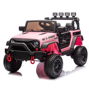 English Elm 24v Kids Electric Ride on Car with Parental Remote Dual Motors and Four Wheel Suspension Pink W1578P208320