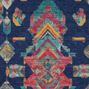 10 X 14 Tribal Polyester Indoor Outdoor Rug Washable Stain Resistant Patio Accent