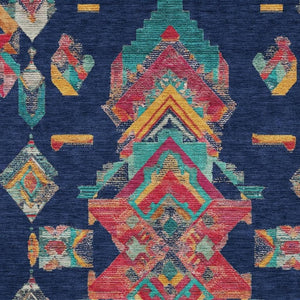 10 X 14 Tribal Polyester Indoor Outdoor Rug Washable Stain Resistant Patio Accent