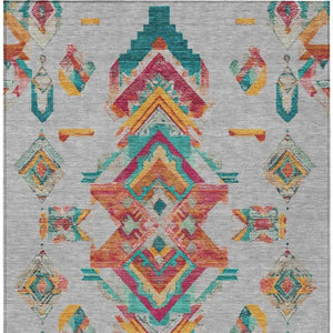 9 X 12 Tribal Polyester Area Rug Washable Stain Resistant for Indoor Outdoor Use