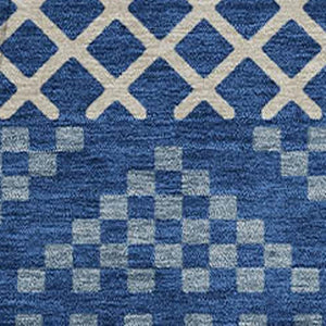8 Foot Round Striped Polyester Area Rug Washable Indoor Outdoor Navy Copper