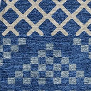8 Foot Round Striped Polyester Area Rug Washable Indoor Outdoor Navy Copper