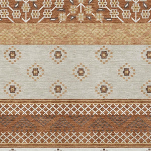 5x8 Striped Polyester Area Rug Washable Indoor Outdoor for Patio Living Room