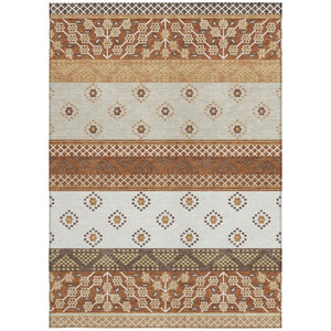 9 X 12 Striped Polyester Area Rug for Indoor Outdoor Spaces Washable and Stain Resistant
